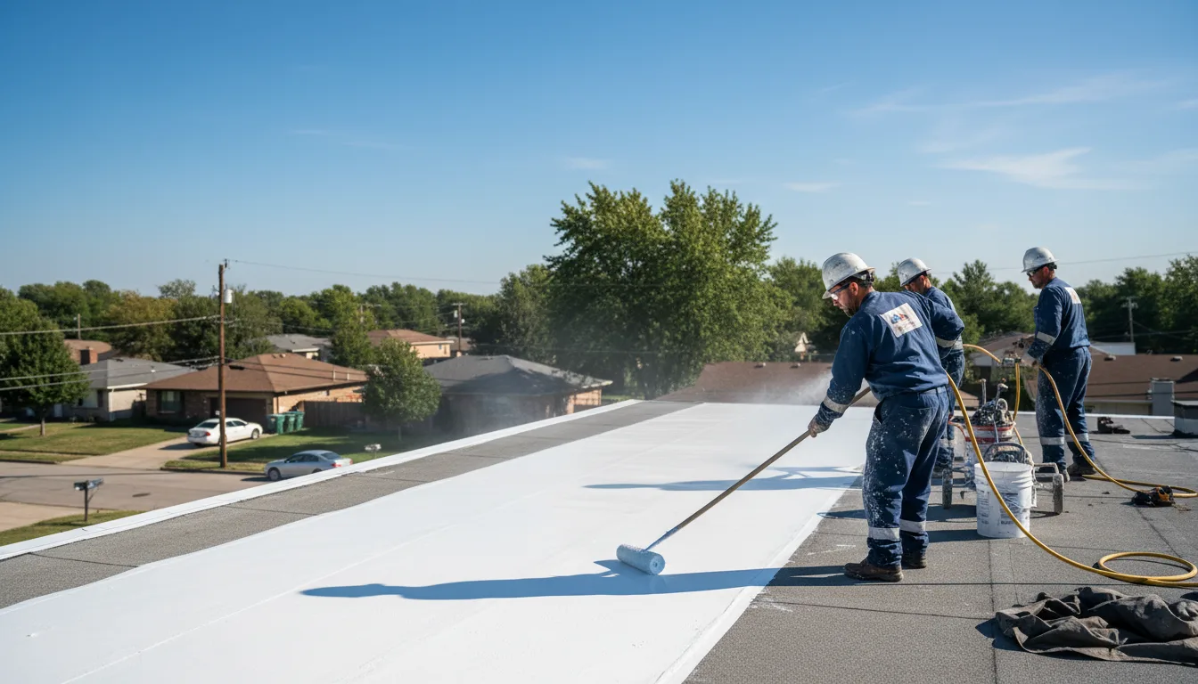 Commercial roof coating in Caledonia, IL near me